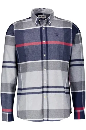 Barbour Hemd Iceloch, Tailored Fit, Flanell, blue-granit kariert