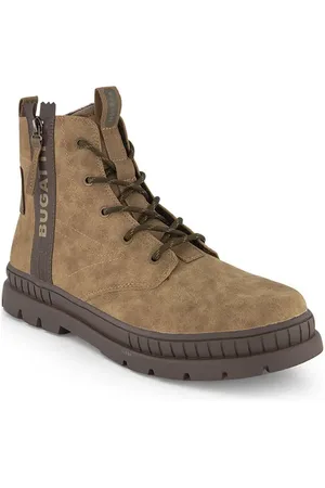 Bugatti Stiefeletten mit Reißverschluss, Nubukleder warmgefüttert, sand