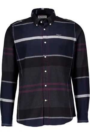 Barbour Hemd Iceloch, Tailored Fit, Flanell, black kariert