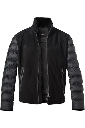 HUGO BOSS Jacke, Veloursleder-Mikrofaser