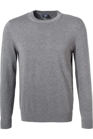 JOOP! Pullover, Baumwolle, stahlgrau meliert