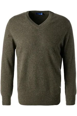 Cipriani Pullover, Reines Kaschmir, khaki meliert