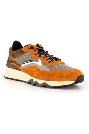 Floris van Bommel Sneaker De Zager, Veloursleder-Textil, cognac-orange