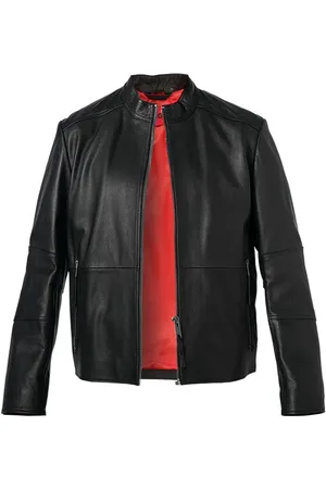 HUGO BOSS Lederjacke, Ziegenleder