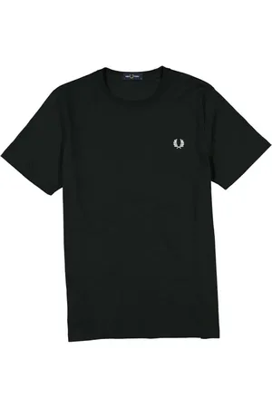 Fred Perry T-Shirt, Baumwolle, nachtgrün