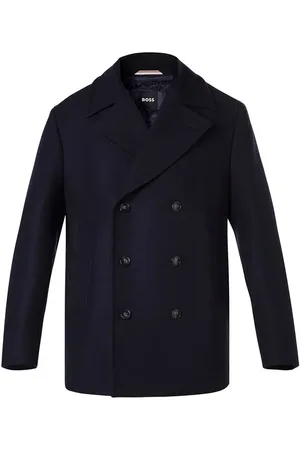 HUGO BOSS Cabanjacke Clay, Wolle, dunkelblau