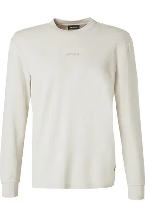 GAS Longsleeve, Baumwolle, greige meliert
