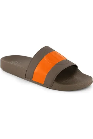 Bogner Pantoletten, Gummi, oliv-orange