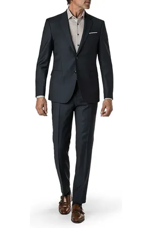 JOOP! Anzug Herby-Blayr, Slim Fit, Schurwolle, nachtblau meliert