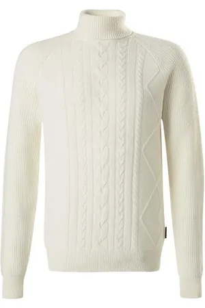 Daniel Hechter Rollkragenpullover, Schurwolle, creme