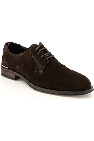 Tommy Hilfiger Derby, Veloursleder, dunkelbraun