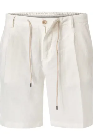 Boggi Milano Shorts, Reines Leinen, ecru