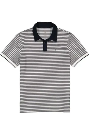 Bogner Polo-Shirt, Regular Fit, Baumwoll-Piqué, navy-offwhite gestreift