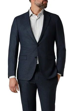 Strellson Sakko Alzer, Slim Fit, Mikrofaser, navy meliert