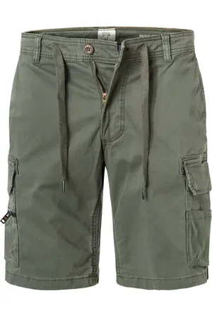 Camel Active Cargoshorts, Regular Fit, Baumwolle, olivgrün