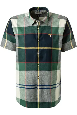 Barbour Kurzarmhemd, Regular Fit, Leinen-Baumwolle, kariert