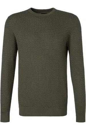 Bugatti Pullover, Baumwolle-Kaschmir, oliv