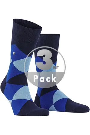 Burlington Socken, Bio Baumwolle, marine gemustert