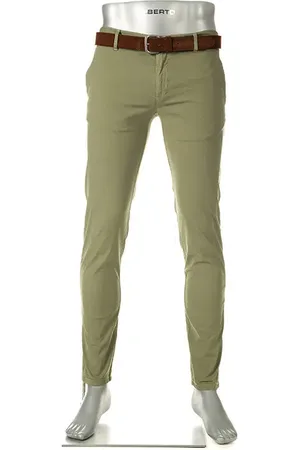 Alberto Chino Rob, Slim Fit, Pima Baumwolle-TencelT, militärgrün