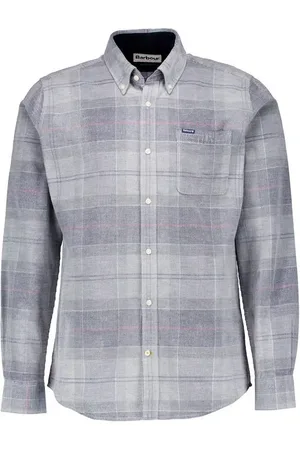 Barbour Hemd Blair, Tailored Fit, Cord, blue-granite kariert