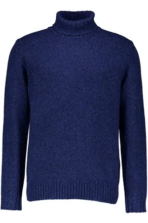 Maerz Rollkragenpullover, Schurwolle, deep sea meliert