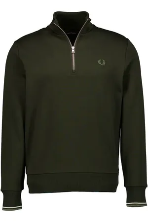 Fred Perry Sweatshirt, Baumwolle, jägergrün