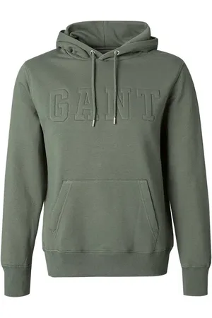 GANT Hoodie, Baumwolle, oliv