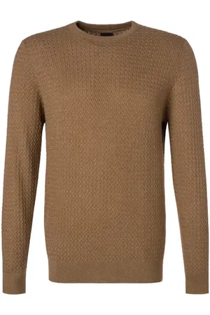 Bugatti Pullover, Baumwolle-Kaschmir, nougat