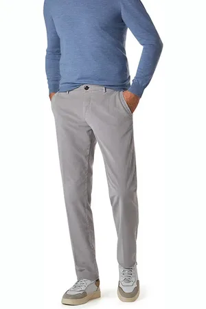 Boggi Milano Hose Marcello, Cord, hellgrau
