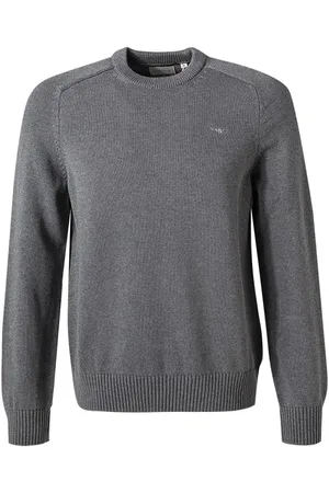 GANT Pullover, Baumwolle, dunkelgrau