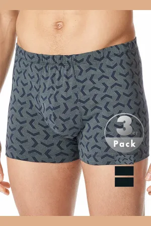 Schiesser Trunks, Bio Baumwoll-Stretch, dunkelblau- gemustert