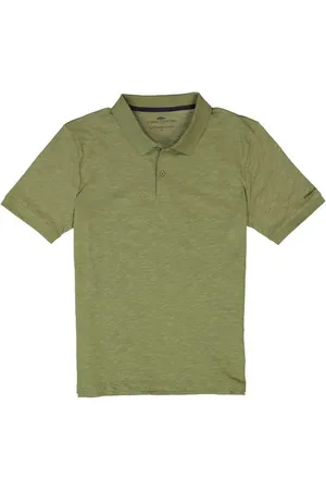 Fynch-Hatton Polo-Shirt, Baumwoll-Jersey, oliv