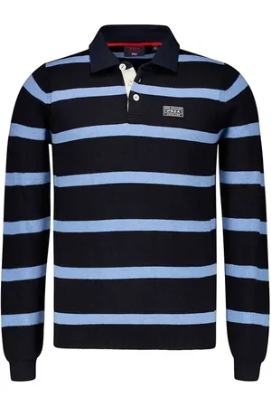 NZA Pullover, Baumwolle, navy-bleu gestreift