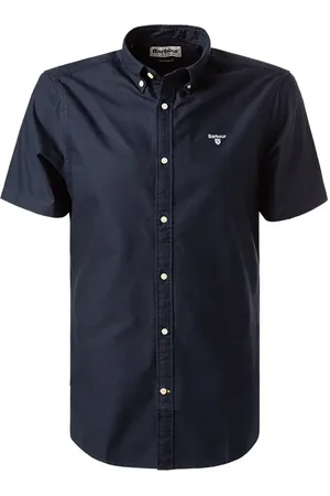 Barbour Kurzarmhemd, Tailored Fit, Baumwolle, navy
