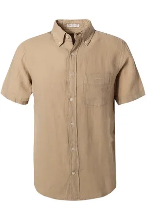 GANT Kurzarmhemd, Regular Fit, Reines Leinen