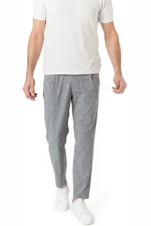 JOOP! Bundfaltenhose, Loose Fit, Leinen, meliert