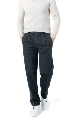 Hiltl Bundfaltenhose Morello U, Classic Fit, Baumwolle, marine