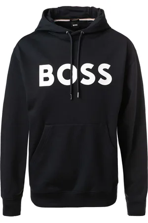 HUGO BOSS Hoodie, Bio Baumwolle, dunkelblau