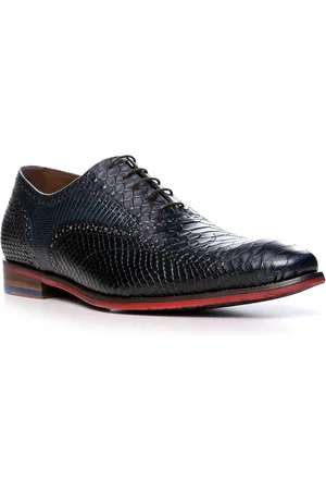 Floris van Bommel Oxford, Kalbleder, dunkelblau