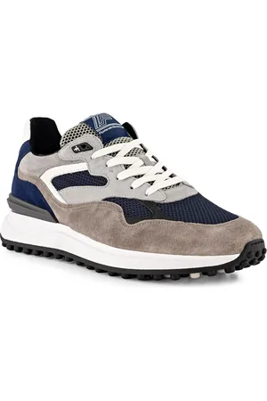 Floris van Bommel Sneaker, Veloursleder-Textil, darkblue-grau