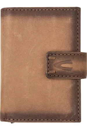 Camel Active Pop-up-Kartenetui, Metall-Nubukleder, hellbraun
