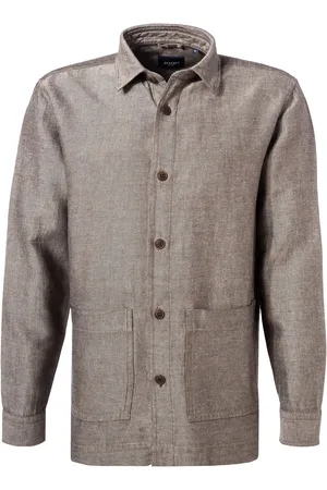JOOP! Overshirt, Baumwolle-Leinen, meliert