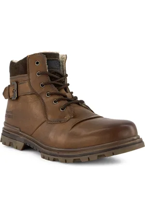 Bugatti Schnürboots, Leder warmgefüttert, cognac