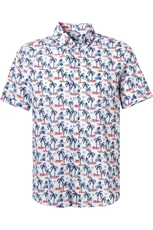 Bugatti Kurzarmhemd, Baumwolle, navy-rot floral