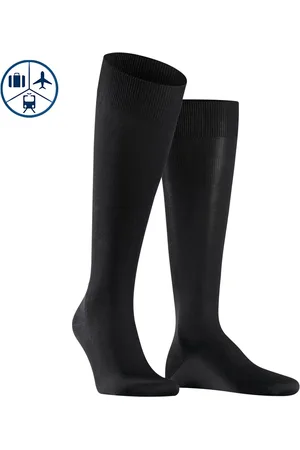 Falke Serie Travel&Comfort, Kniestrümpfe, Baumwolle mittlere Kompression, marine