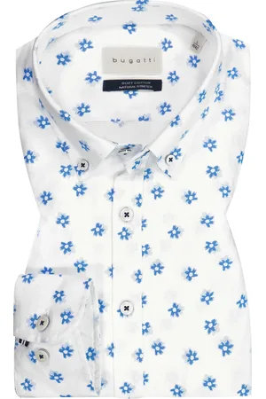 Bugatti Hemd, Baumwolle, -blau floral