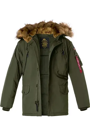 Alpha Industries Parka Polar, Mikrofaser wattiert, oliv