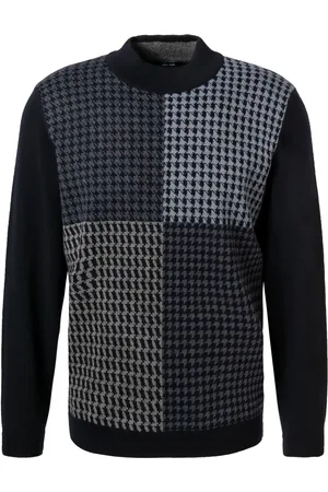 Pierre Cardin Pullover, Schurwolle, marine gemustert