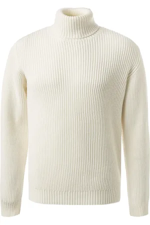 Crossley Rollkragenpullover, Wolle, creme