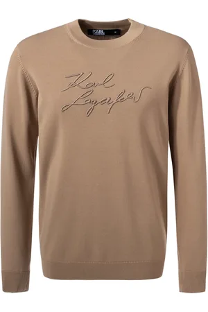 Karl Lagerfeld Pullover, Baumwolle, sand